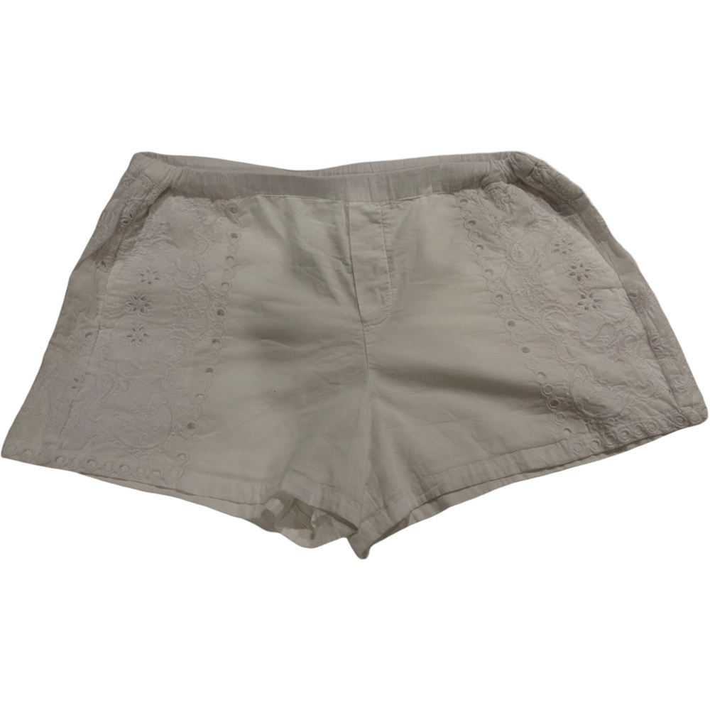 Madewell Women’s White Embroidered Shorts